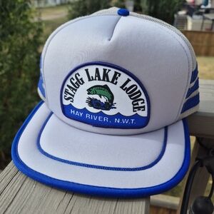 Vintage 1980s Fishing Lodge Hat